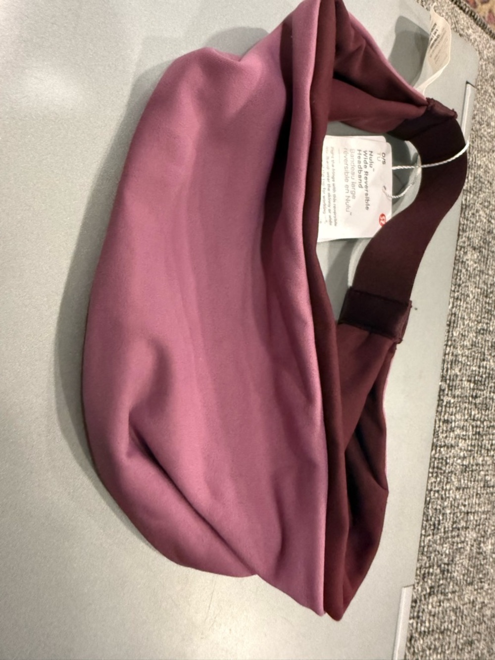 Two Lululemon Nulu Wide Reversible Headbands